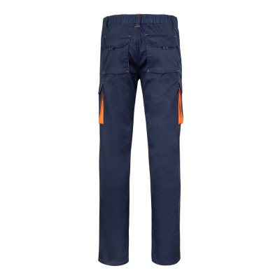 VL FIDES. Two-tone, multi-pocket stretch trousers (240g/m²), in cotton (46), EME (38) and polyester (16)